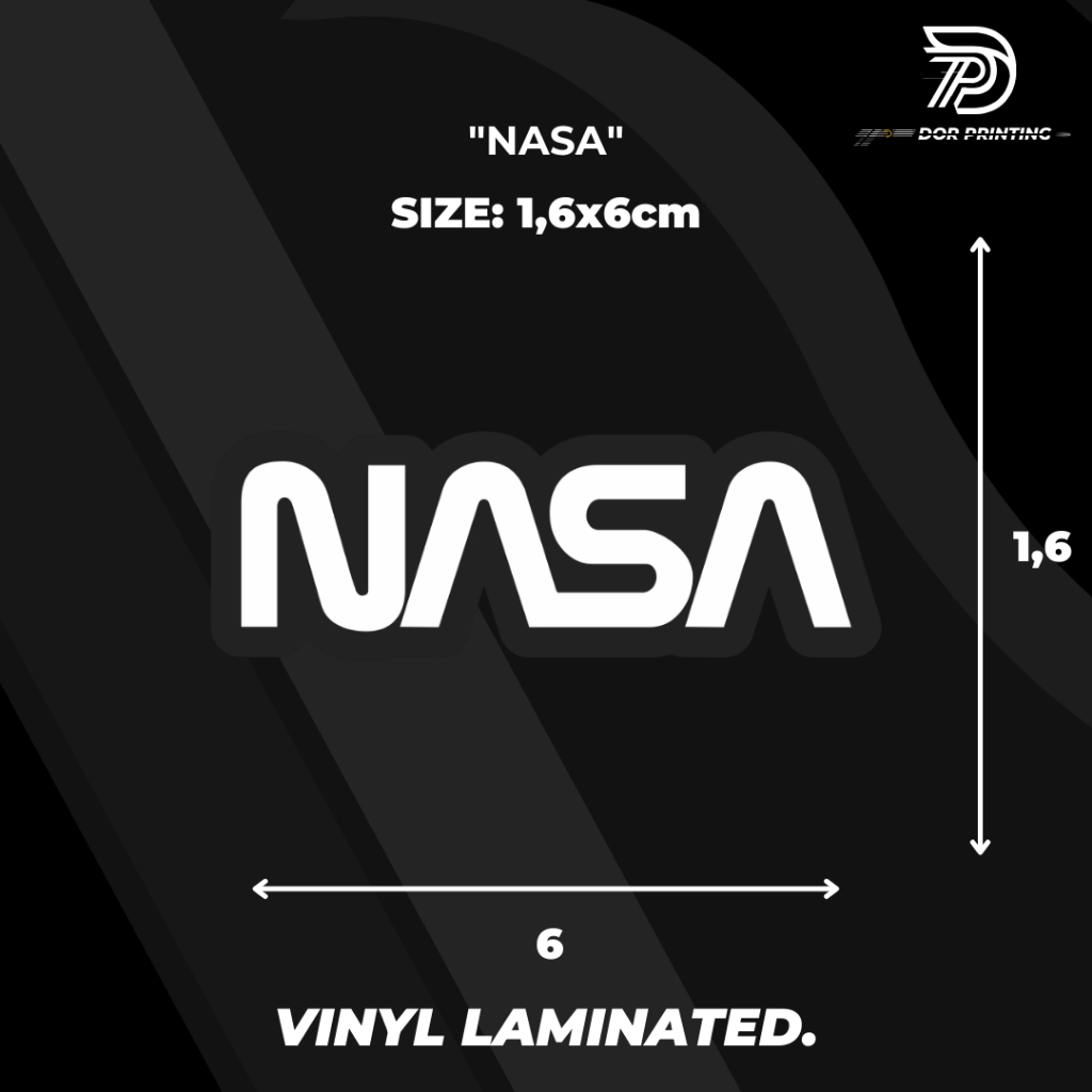 

STICKER/ NASA VIRALL KEREN LOGO NASA PECINTA LUAR ANGKASA