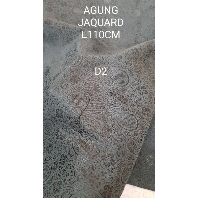 HARGA PER METER KAIN JAQUARD HITAM BAHAN GAMIS JILBAB DRESS PASHMINA LEBAR KAIN 110CM
