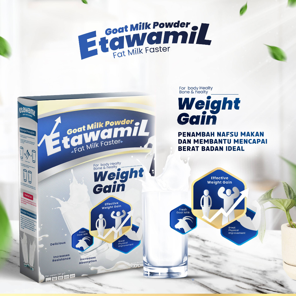 

ETAWAMIL WEIGHT GAIN - Susu Penambah Berat Badan & Nafsu Makan Halal BPOM 500 gram