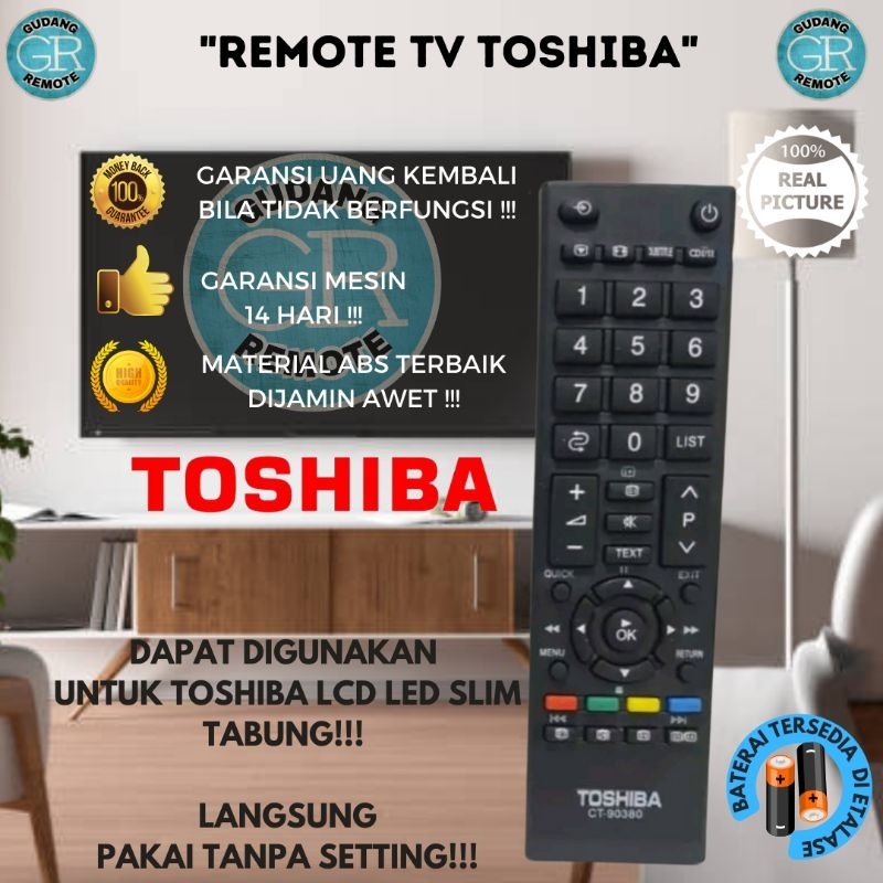 Remote Universal TV Toshiba untuk Semua Jenis Layar LCD LED Slim Tabung