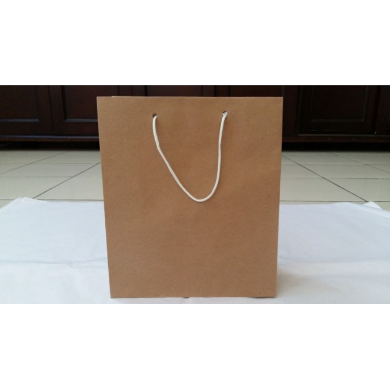 

PAPER BAG POLOS COKLAT PERPACK ISI 12PCS