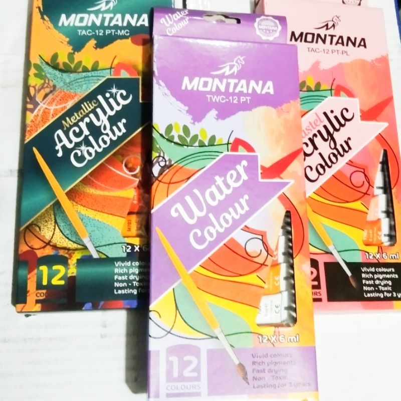 

Cat Air Water colour dan acrylic Colour 12 Warna