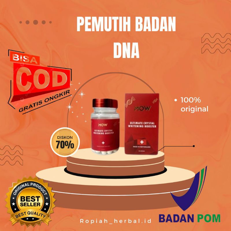 SUPLEMEN PEMUTIH ULTIMATE CRYSTAL WHITENING BOOSTER WITH DNA CHROMOSOME