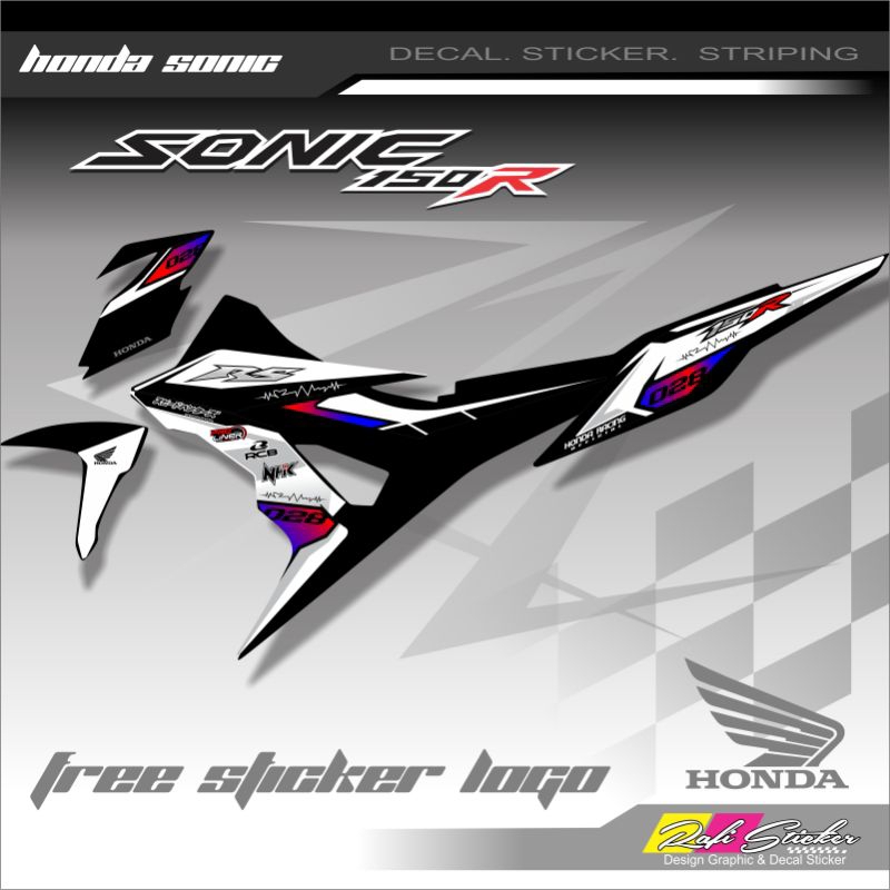Striping Motor Sonic Variasi - Sticker Variasi Motor Honda Sonic 150r - Stiker Motor Sonic
