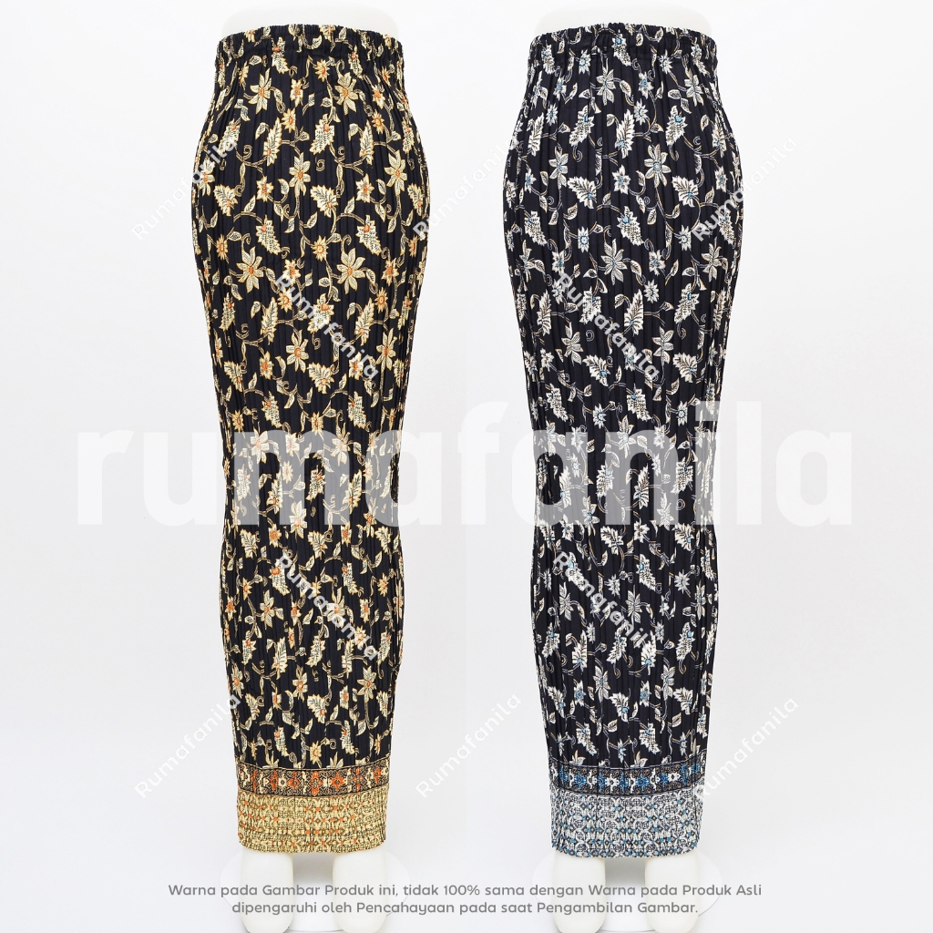 Rok Plisket Batik Premium Bawahan Kebaya Wisuda Modern Prisket Span Wiru Jumbo Pakaian Tradisional P