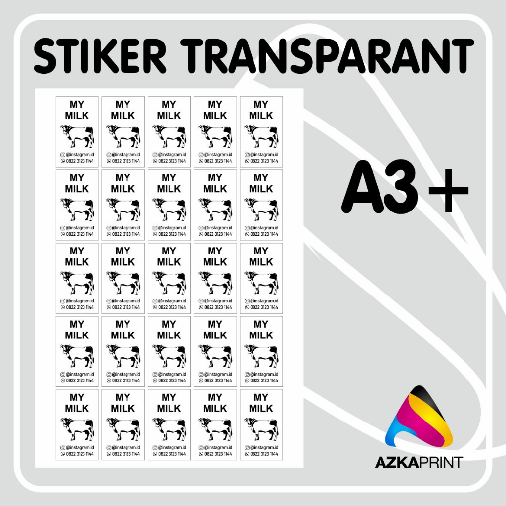 

CETAK STIKER TRANSPARANT A3 - Cetak stiker waterproff - stiker anti air