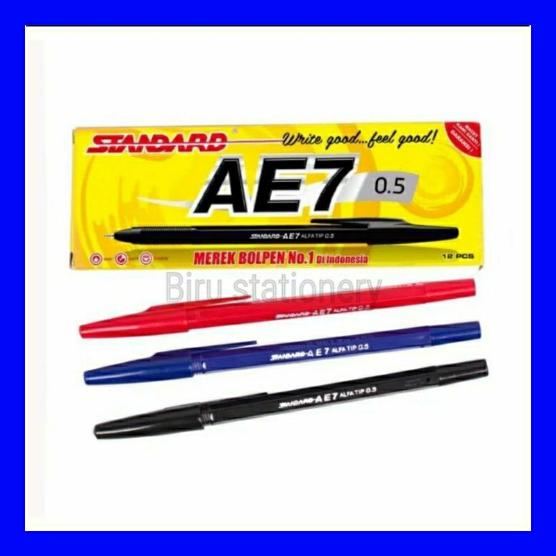 

Bolpoin pulpen tulis standard AE7/Pulpen Standard AE-7 / 0.5mm / (12pcs)