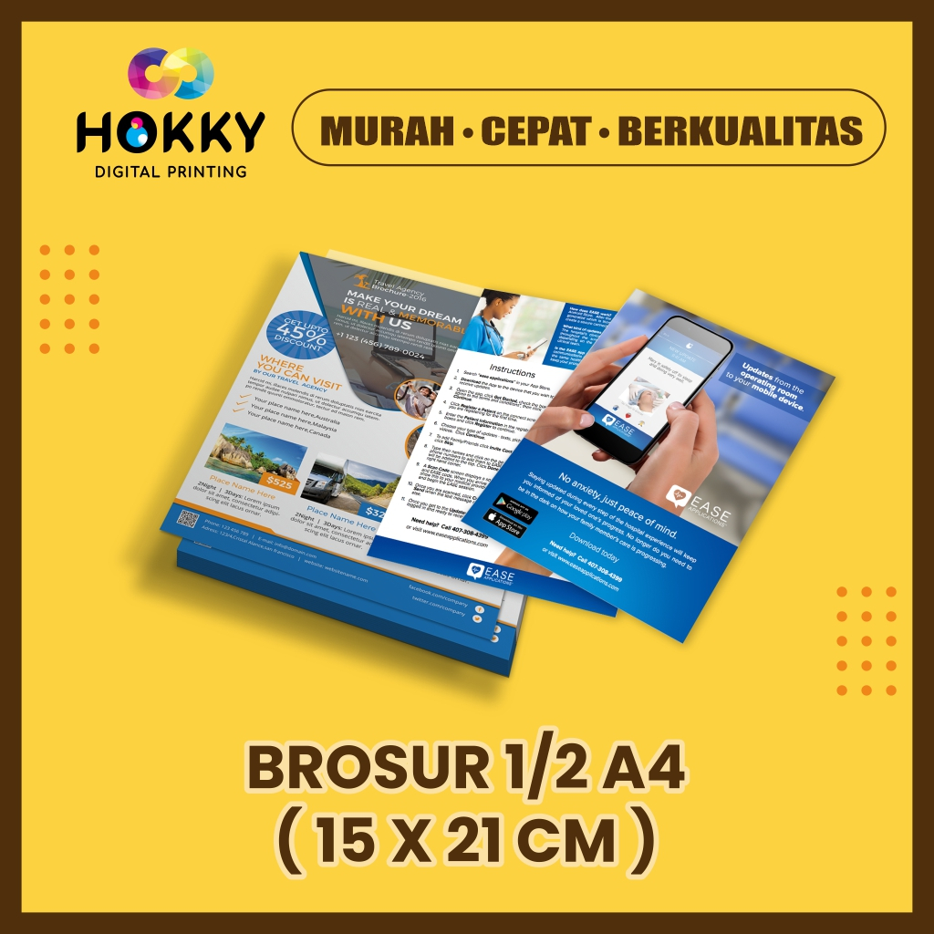 

CETAK CUSTOM BROSUR FLAYER PROMOSI UKURAN A5 - 1/2 A4 (15X21CM) MURAH CEPAT BERKUALITAS