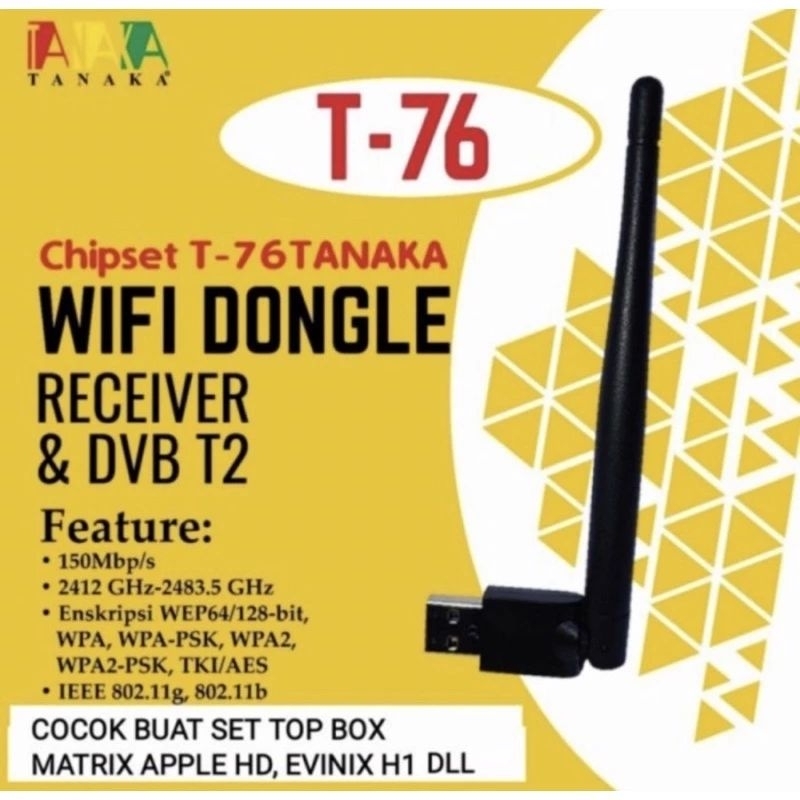 Dongle STB Box Wifi Tanaka / Dongle Wifi Tanaka T 76 Ori