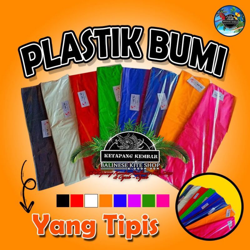 PLASTIK LAYANGAN CAP BUMI - PLASTIK PALING BAGUS - PLASTIK LAYANGAN - PANJANG 10M