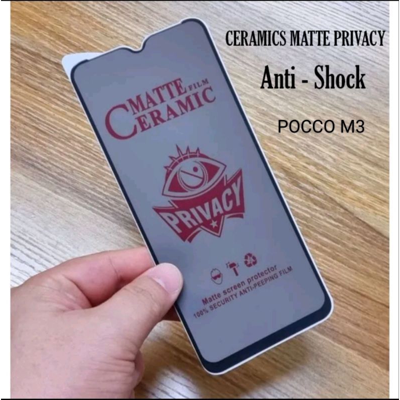 Temper glas privacy Anti spy for pocco m3