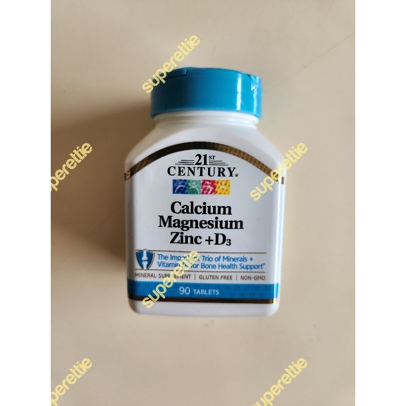 21st Century Calcium Magnesium Zinc + D3 90 Tablets