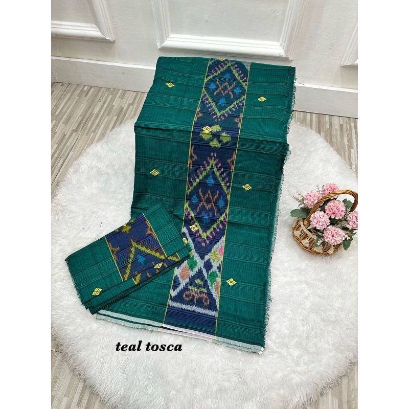 Kamen Endek Semi Mastulo Tabur emas bordir Premium+ Selendang Besar tabur emas