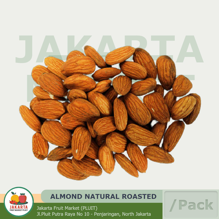 

Kacang Almond Kupas Natural Roasted Nut /pack /g /kg snack kiloan