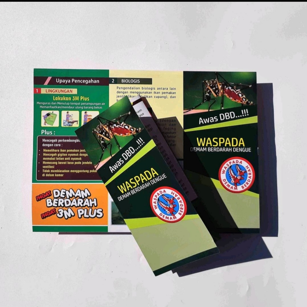 Leaflet / Brosur Demam Berdarah / DBD bonus Poster DBD, Brosur Kesehatan