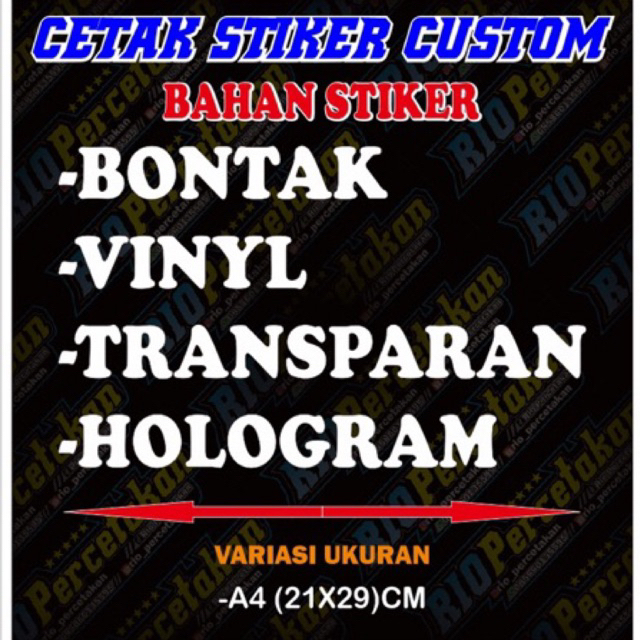 

CETAK STIKER CUSTOM A4 request gambar bebas