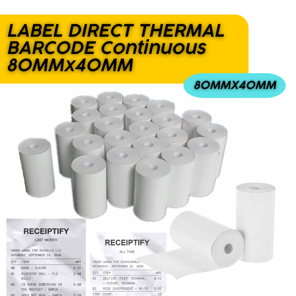 

Kertas Thermal 80x40mm [Alumunium Foil] Struk