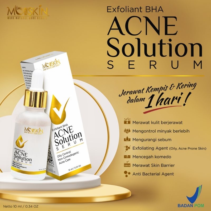 Moraskin Serum Acne || Serum Jerawat || Kulit Berminyak Komedo || Totol Jerawat