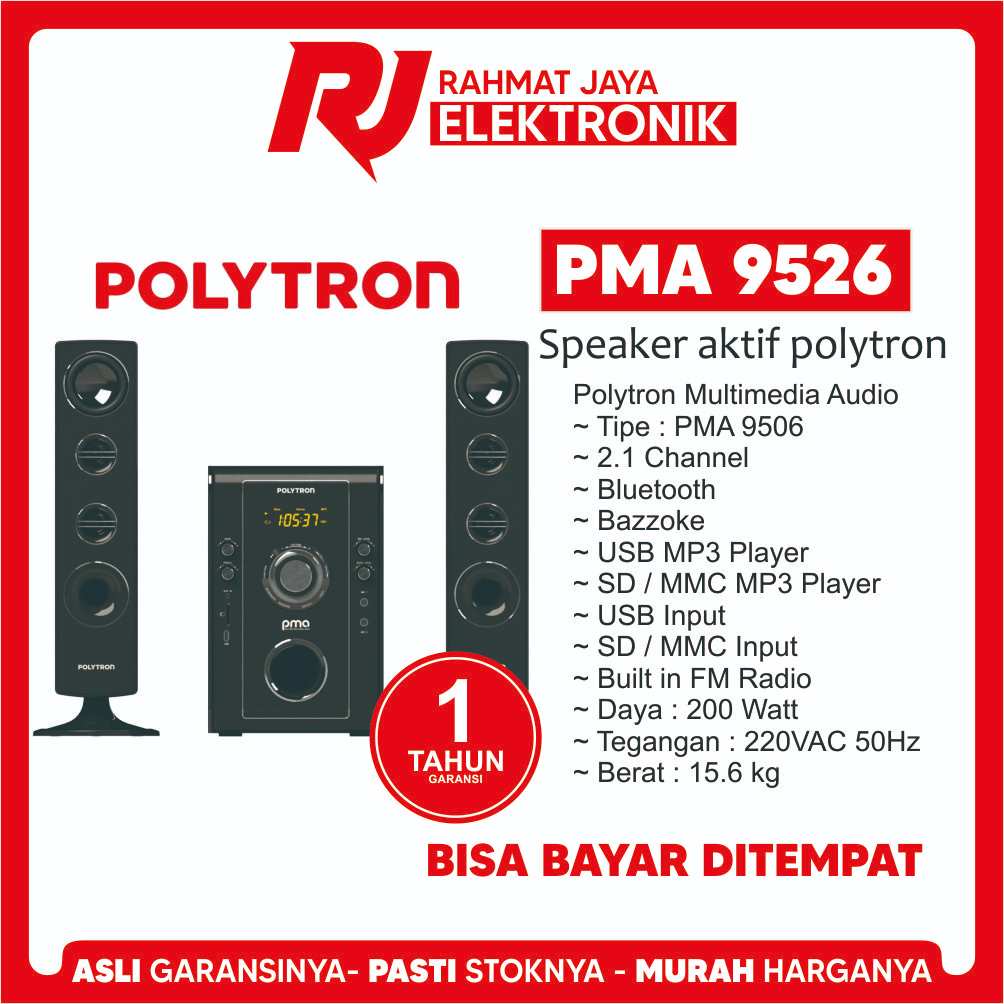 Speaker aktif bluetooth polytron tipe pma 9526