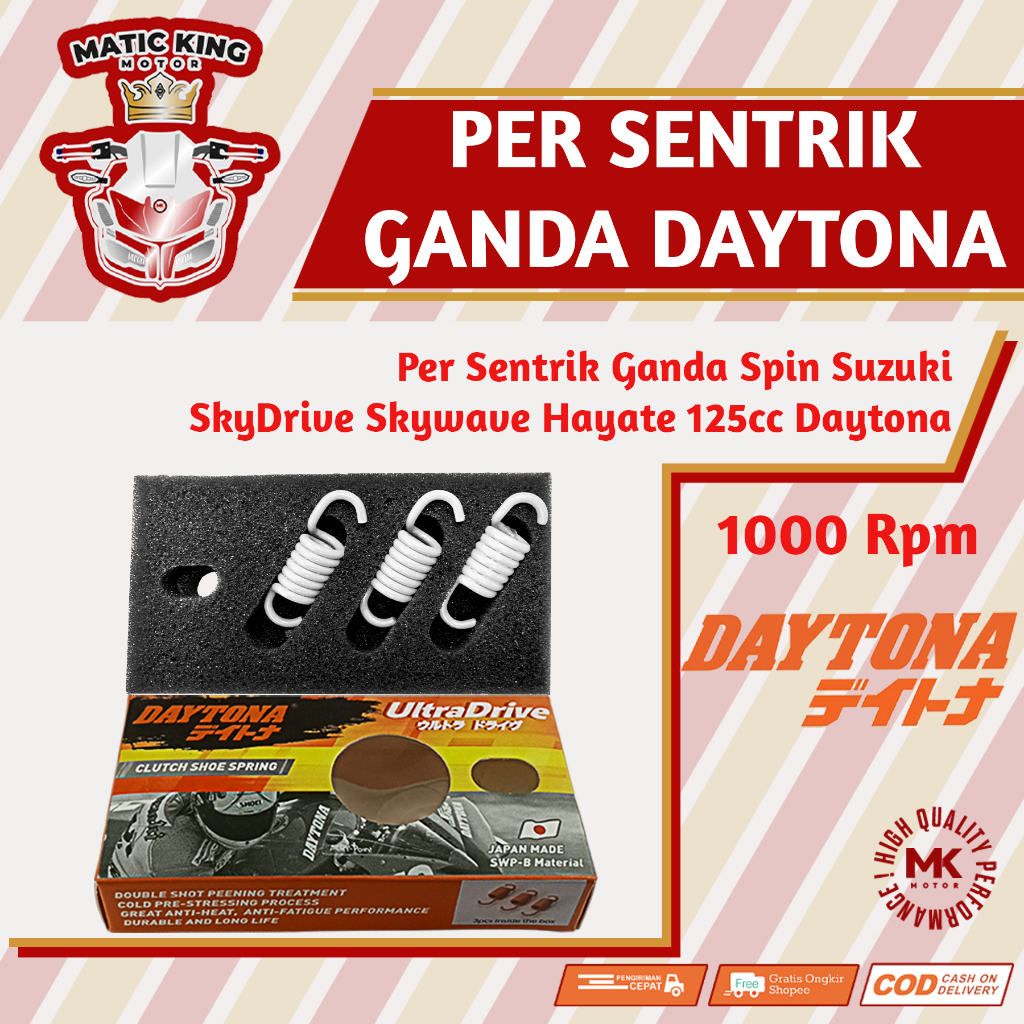 Daytona Per Sentrik Kampas Ganda Kopling Suzuki Spin Skywave Skydrive Hayate 125 1000 RPM 4957 4958