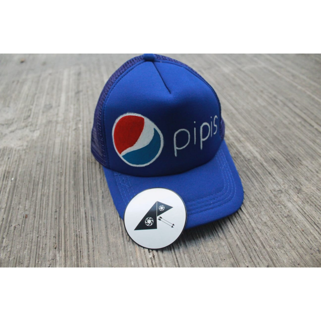 AR Trucker Hat - Topi Jaring Plesetan Pepsi Pipis