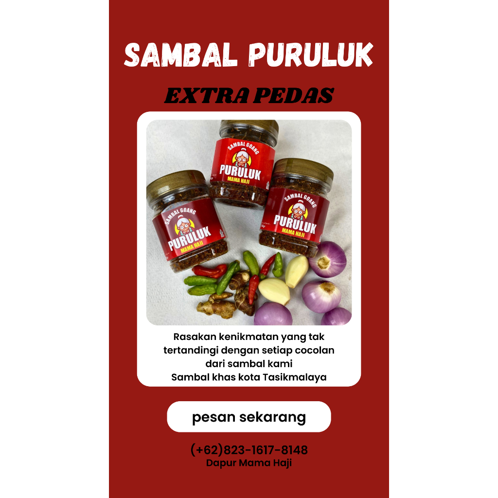

Sambal Puruluk Khas Tasikmalaya - Extra pedas