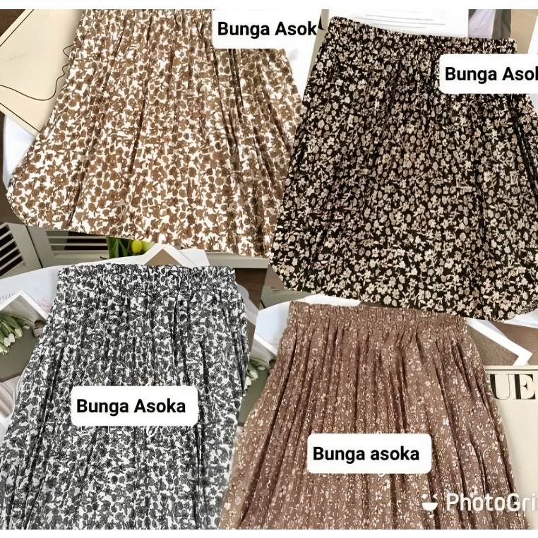 AK-FASHION/ROK PANJANG BUNGA ASOKA/ROK WANITA/ROK PREMIUM/ROK MUSLIM