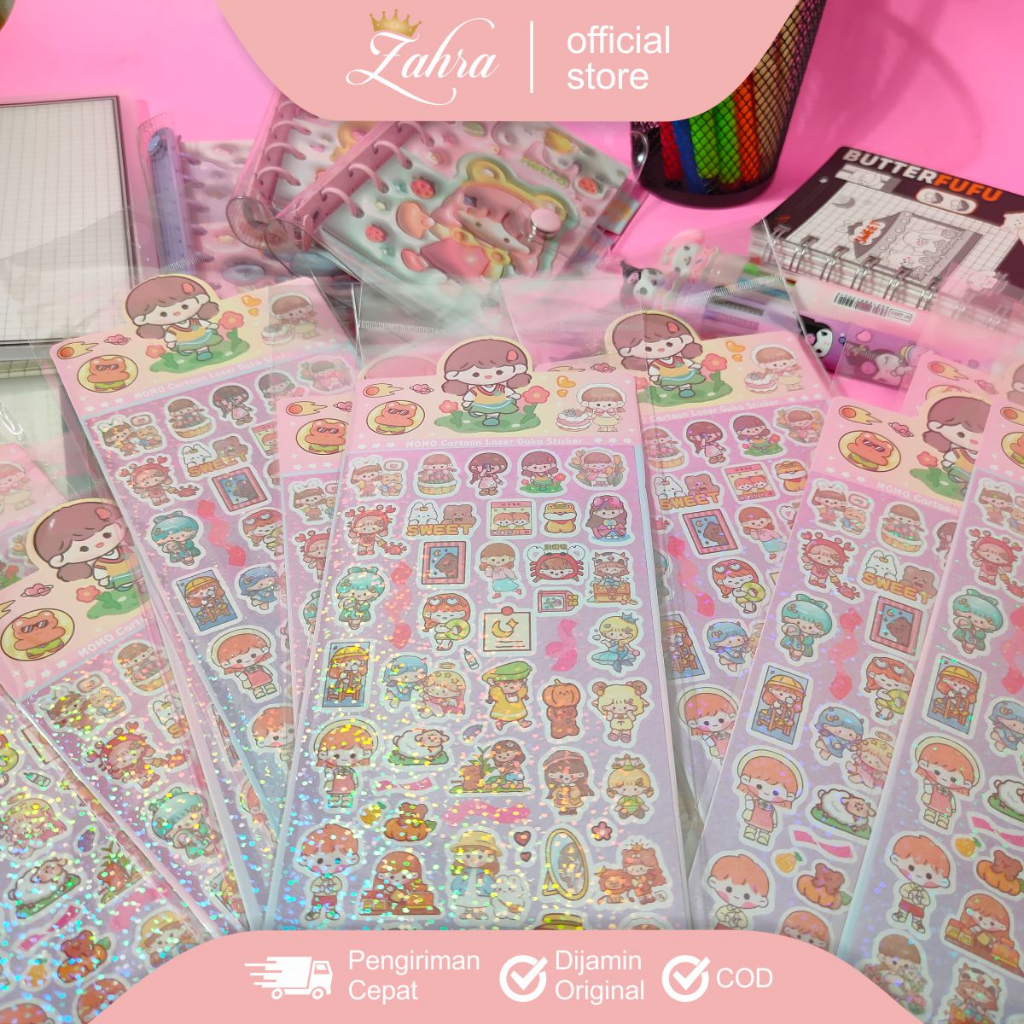 

Stiker DIY transparant set Lotso, Momo | Stiker glitter