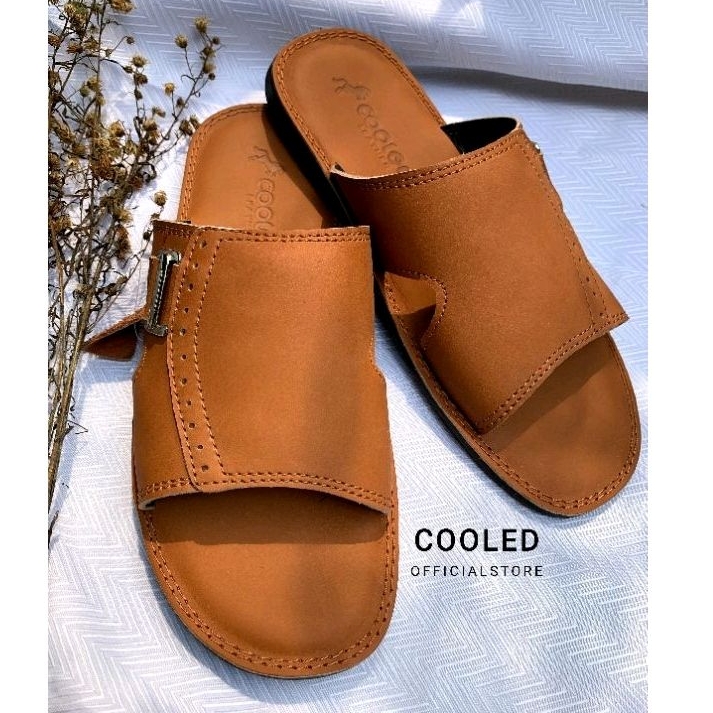 COD ✅ COOLED Sandal Kulit Asli 100% ORIGINAL | Sandal Kulit Pria | Sandal Selop Cowok Kulit | Sandal
