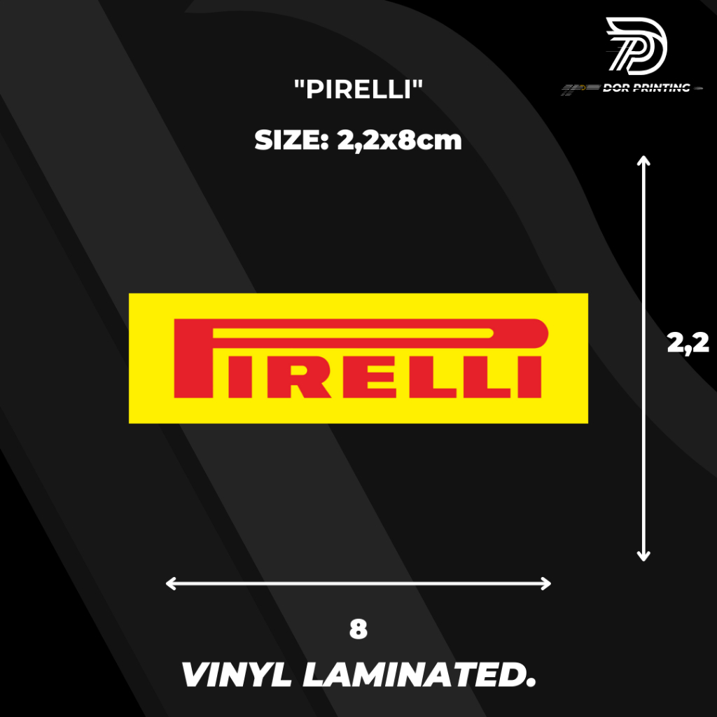 

STICKER/ PIRELLI VIRALL KEREN LOGO PIRELLI