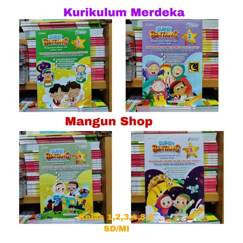 Buku Super Bintang Pendidikan Agama Islam Kelas 1,2,4,5 SD Kurikulum Merdeka