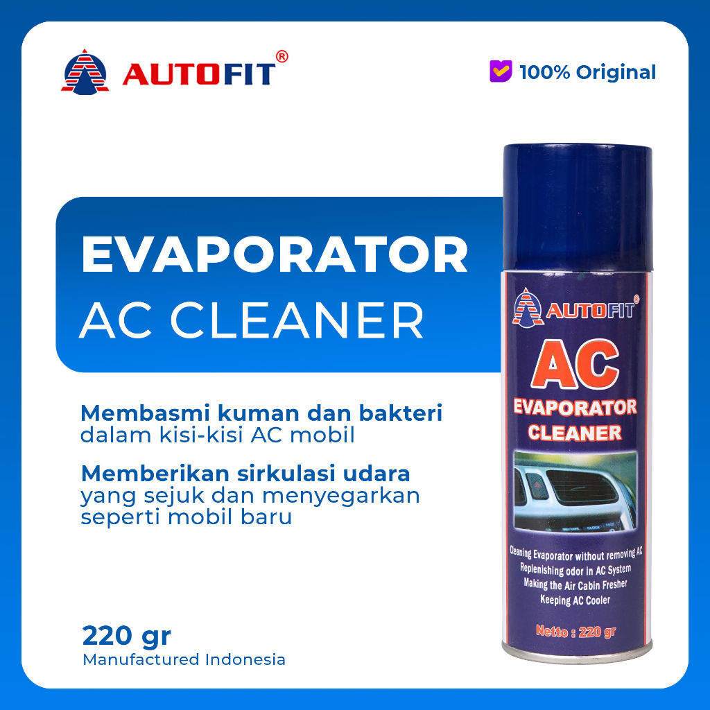 Autofit AC Evaporator Cleaner Membersihkan Ventilasi udara Evaporator unit AC Mobil AC Split