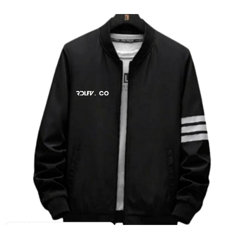 Jaket Thom Browne list three hand/Jaket Bomber list hand/Jaket Bomber UNISEX/Jaket Bomber Parasut