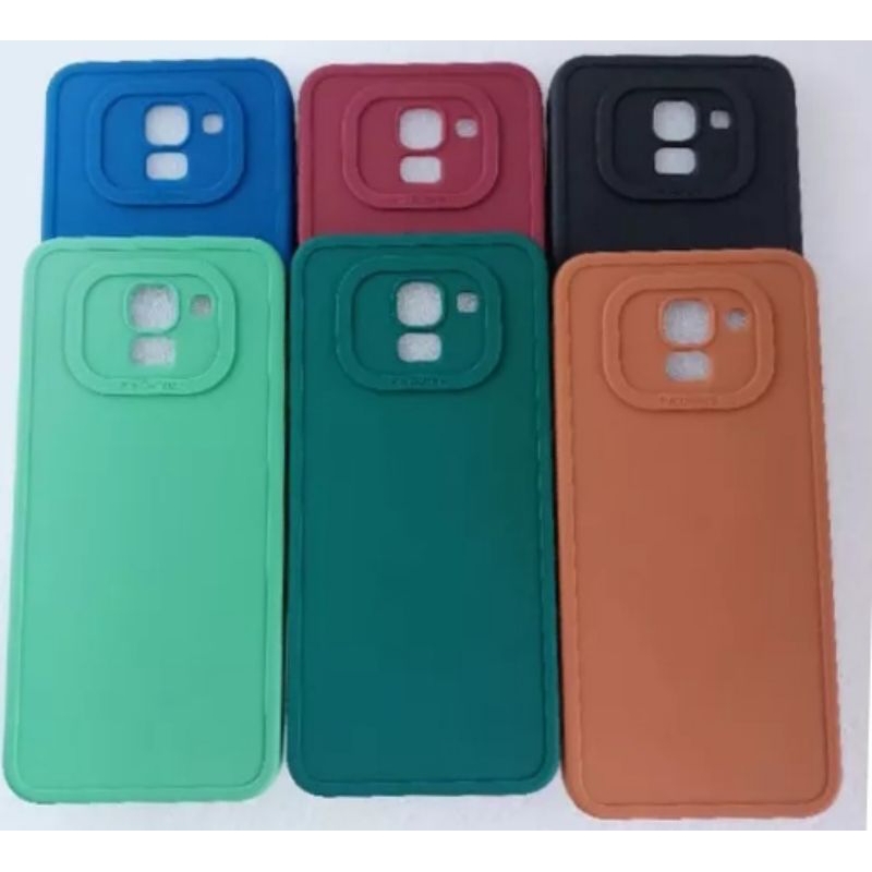 Case Pro Camera Square Edge SAMSUNG J6, J6 Plus. J8 Kesing Macaron Polos Soft Case Tpu.