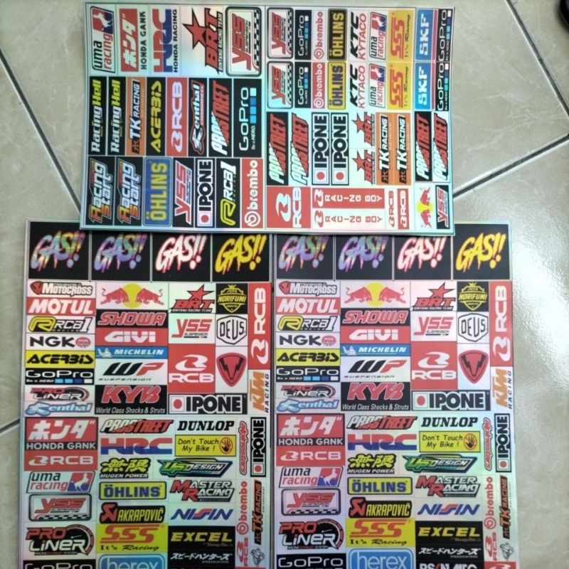 

Stiker racing sport hologram vynil 1 lembar