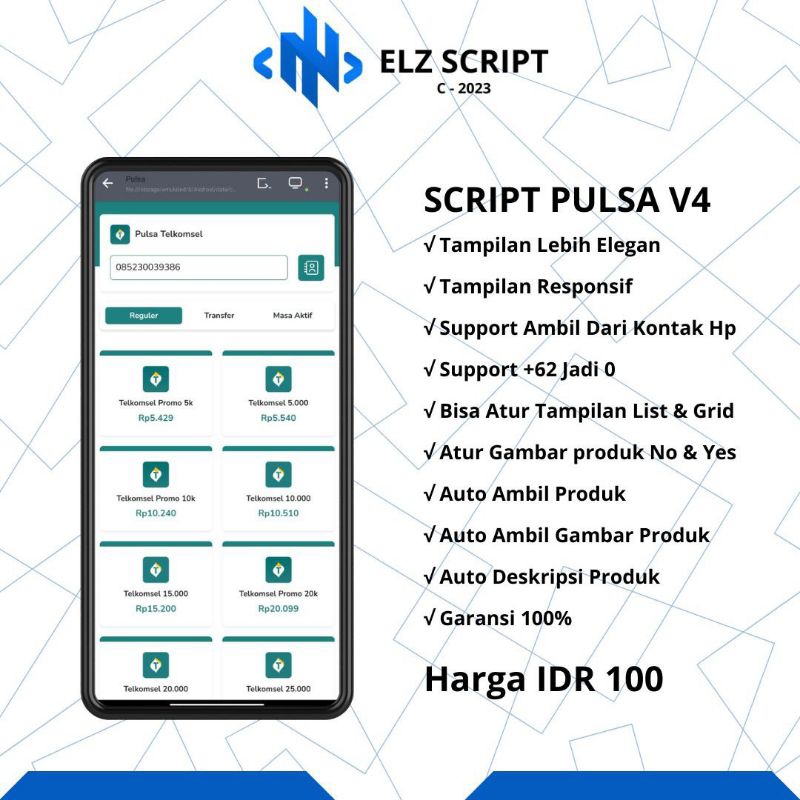 Script Pulsa Otomatis V4 Bukaolshop