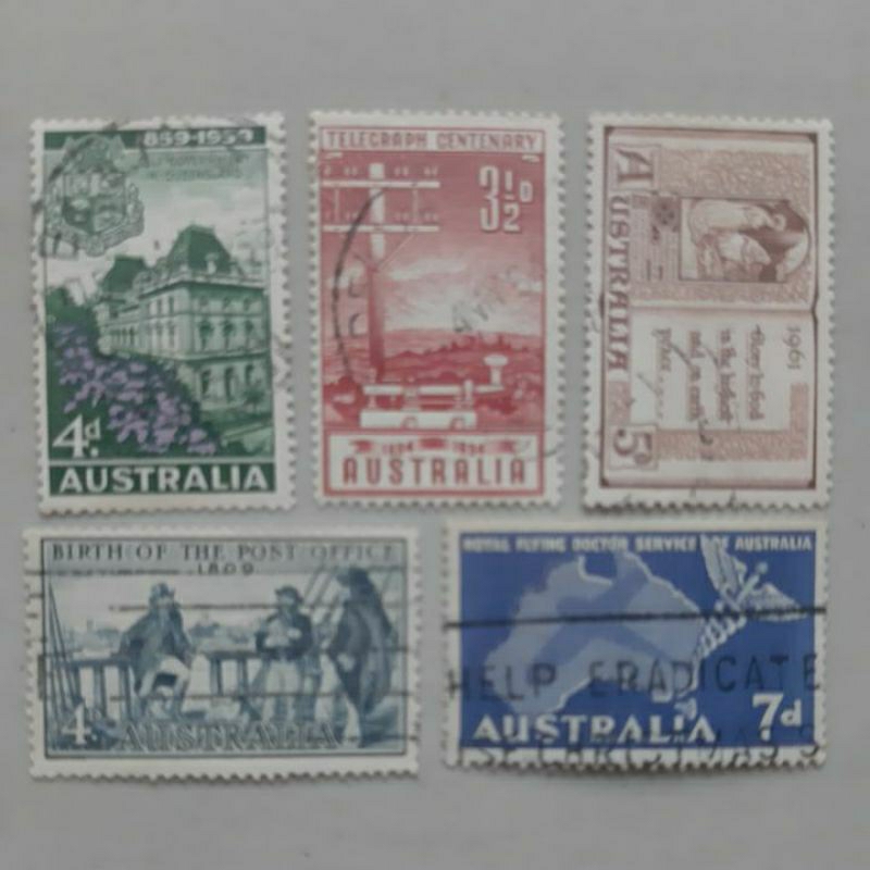 

Perangko kuno Australia 1959 sd 1964 set 5 prangko