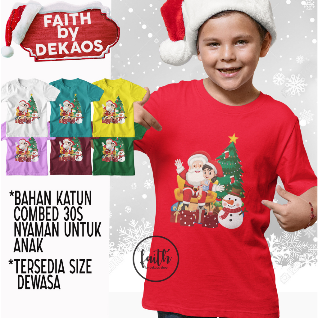 BAJU NATAL ANAK / BAJU NATAL / KAOS NATAL / KAOS NATAL ANAK / KAOS MERRY CHRISTMAS / BAJU NATAL KELU