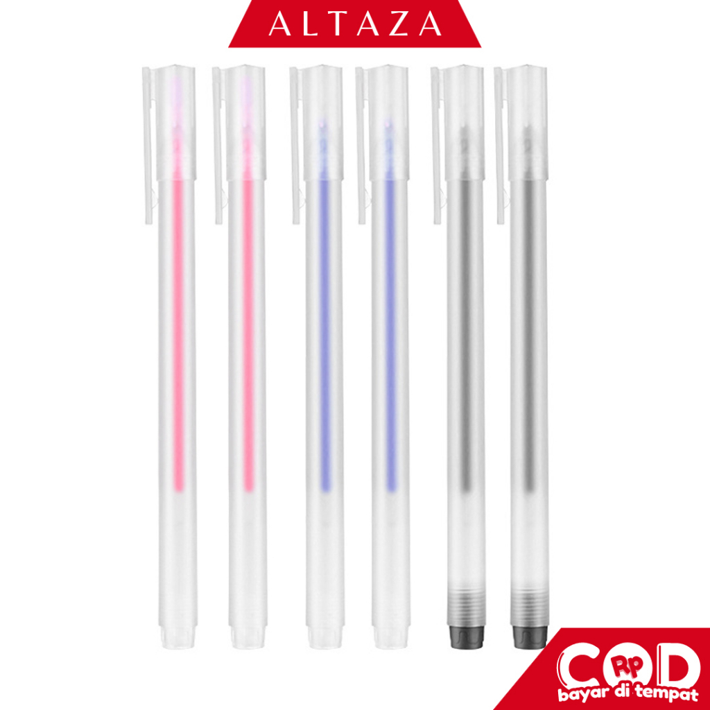 

ALTAZA COD Pulpen Pena Pen Tinta Cair Gel Per PCS Polos Matte Pena Cair Alat Tulis P01