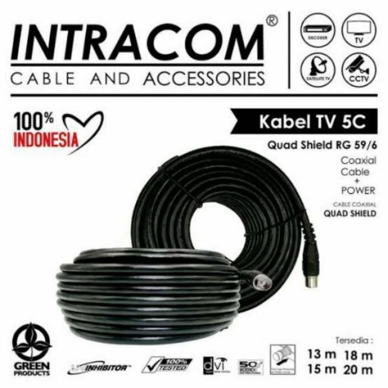Kabel tv antena digital 20 meter intracom