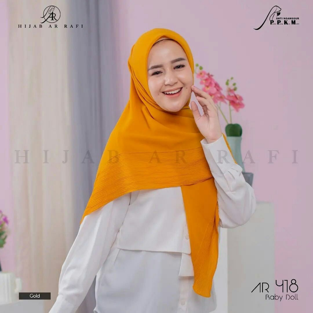 Arrafi Segi Empat AR 418 Variasi Pliskit Dibagian Dua Sisi Baby Doll Galeri Arrafi Hijab  Ejamas