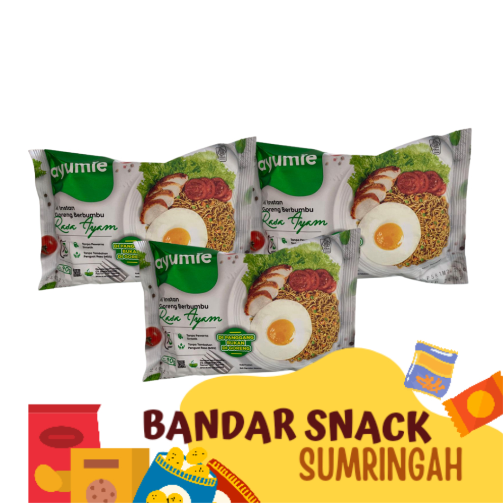 

MIE KERING AYUMI GORENG BERBUMBU RASA AYAM 90GRAM