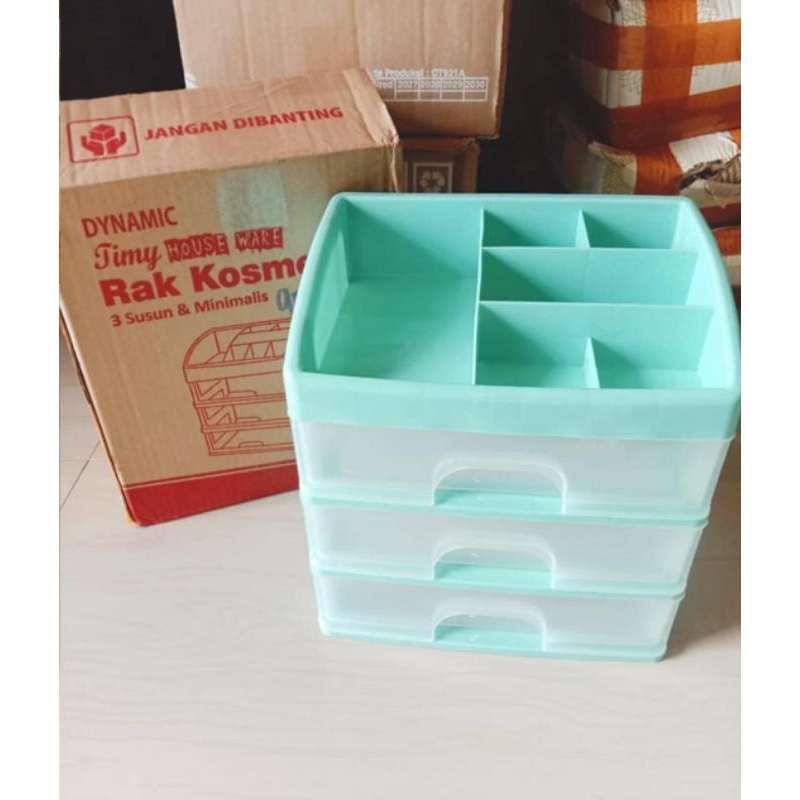 Rak Kosmetik Plastik Laci 3 susun ukuran besar