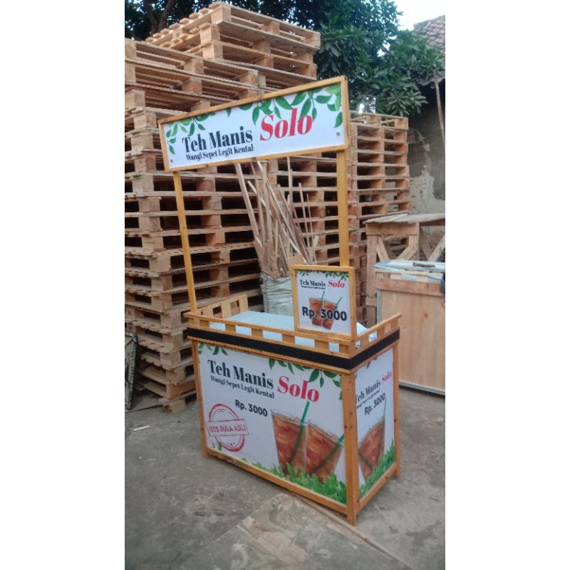 Gerobak/Booth portable es teh manis viral