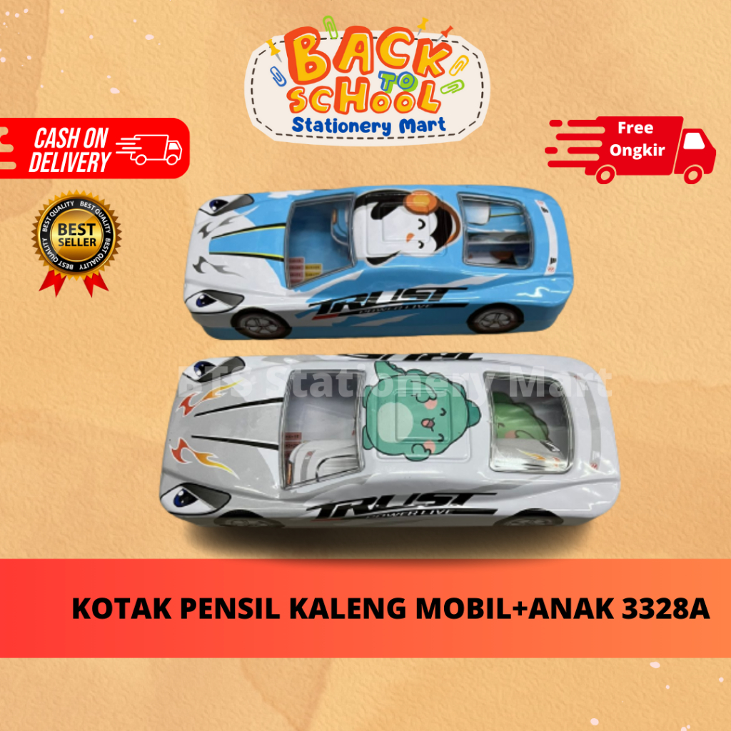 

(BTS) KOTAK PENSIL KALENG MOBIL+ANAK 3328A