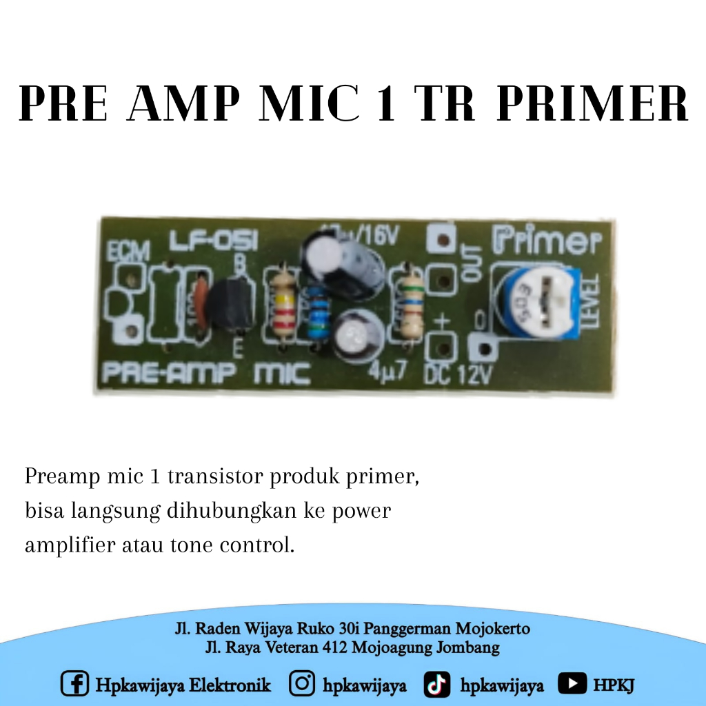 (2pcs) KIT PRE AMP MIC 1 TR PREMIER KIT PRE AMP 1TR MIC