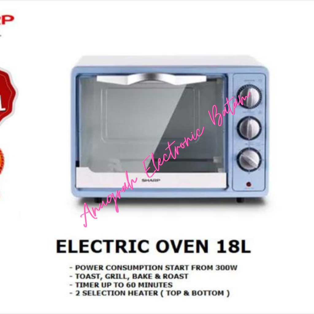SHARP Oven Toaster Listrik 18 Liter - EO-18BL / OVEN LISTRIK 18L  BATAM