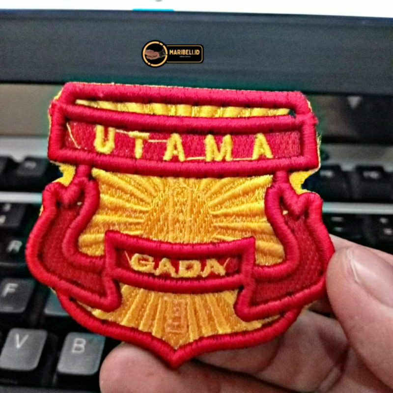 ATRIBUT SATPAM - PIN LENCANA GADA UTAMA BORDIR TIMBUL