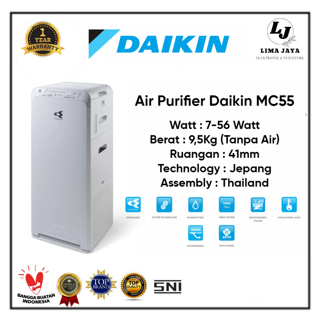 Daikin Air Purifier MC55TV Air Purifier Streamer Daikin