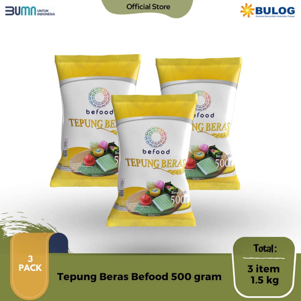 

BULOG - Tepung Beras Befood 500 gr - 3 pcs